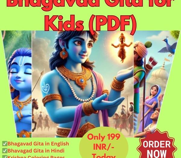 Bhagavad Gita For Kids,Bhagavad Gita Yatharoop,Hindi English digital file