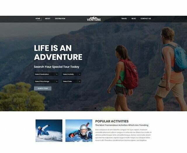 Adventure – HTML Template