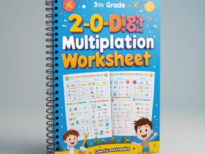 2-Digit by 2-Digit Multiplication Worksheet | 3rd Grade | Colorful and Engaging