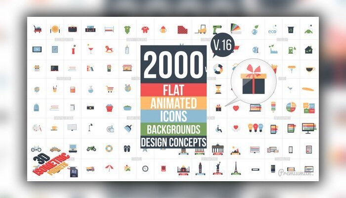 Flat Animated Icons Library