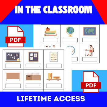 In The Classroom Vocabulary Worksheet In Colorful Illustrative Style